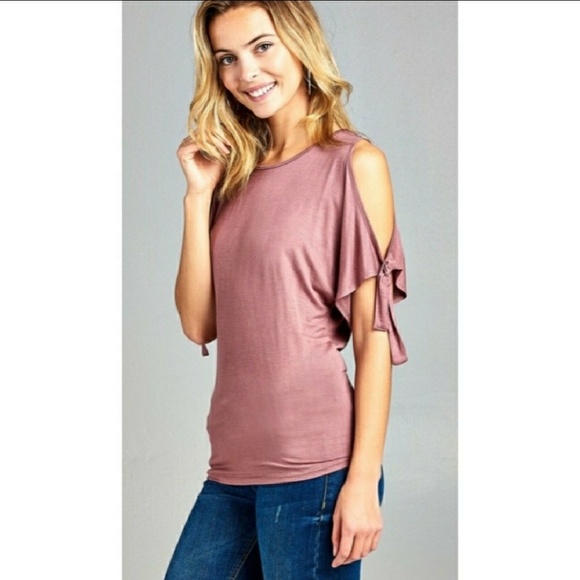 🎉🎉 Dusty Mauve Cold Shoulder - Picture 4 of 5